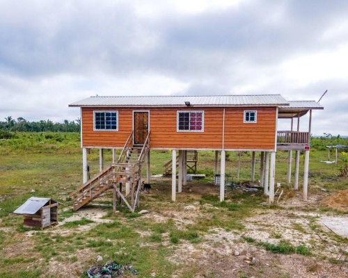 #Belize Elevated Home on 160 Acres in Cotton Tree Village