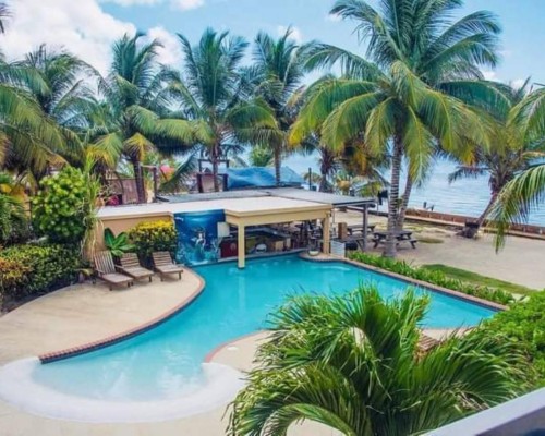 #Belize Beach Bar with Ocean Views Ambergris Caye